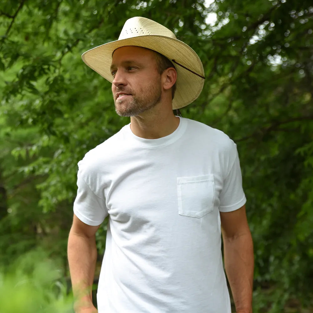 Barcelona | Mens Wide Brim Firm Straw Sun Hat