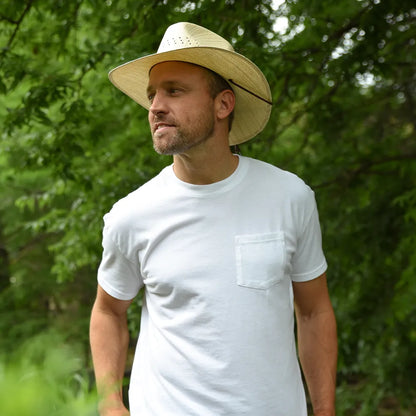 Barcelona | Mens Wide Brim Firm Straw Sun Hat