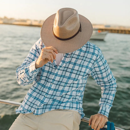 Barcelona | Mens Wide Brim Firm Straw Sun Hat