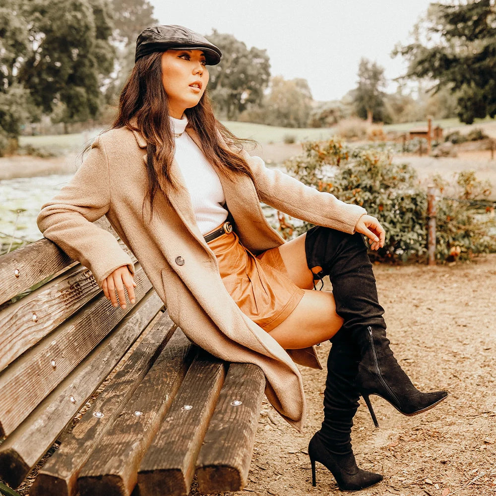 Bookie | Womens Leather Flat Cap