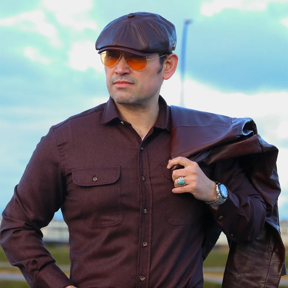 Bourbon St | Mens Leather Cap