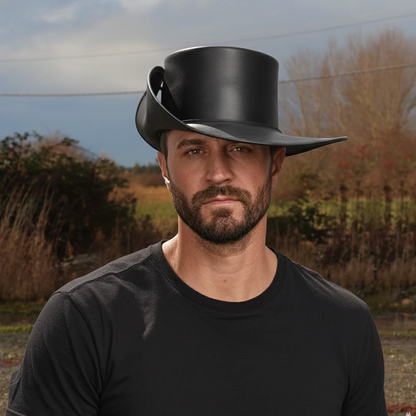 Cavalier | Mens Leather Swashbuckler Pirate Hat