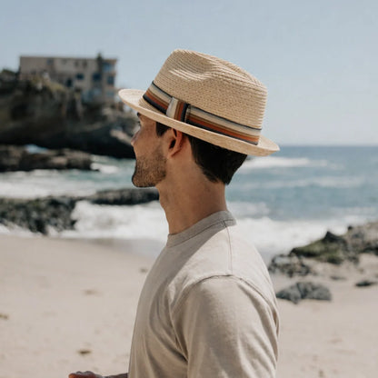 Cortez | Mens Paper Braid Straw Pork Pie Hat