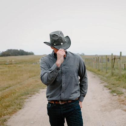 Cyclone | Mens Leather Cowboy Hat