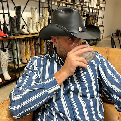 Cyclone | Mens Leather Cowboy Hat