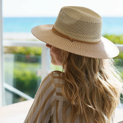Ezra | Womens Wide Brim Straw Panama Sun Hat