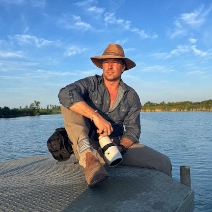 Falcon | Mens Fine Mexican Palm Wide Brim Straw Sun Hat