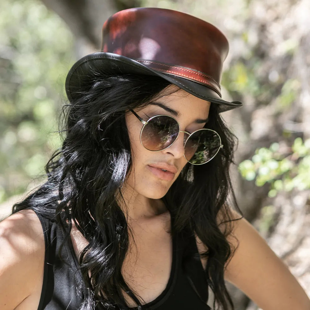 Hampton | Womens Leather Top Hat