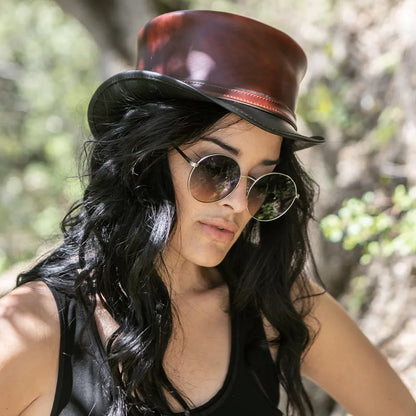 Hampton | Womens Leather Top Hat