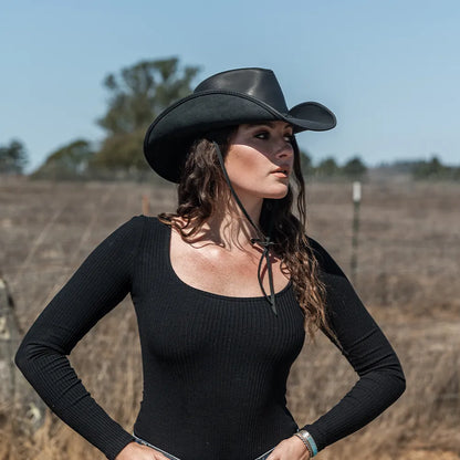 Hollywood | Womens Leather Cowgirl Hat