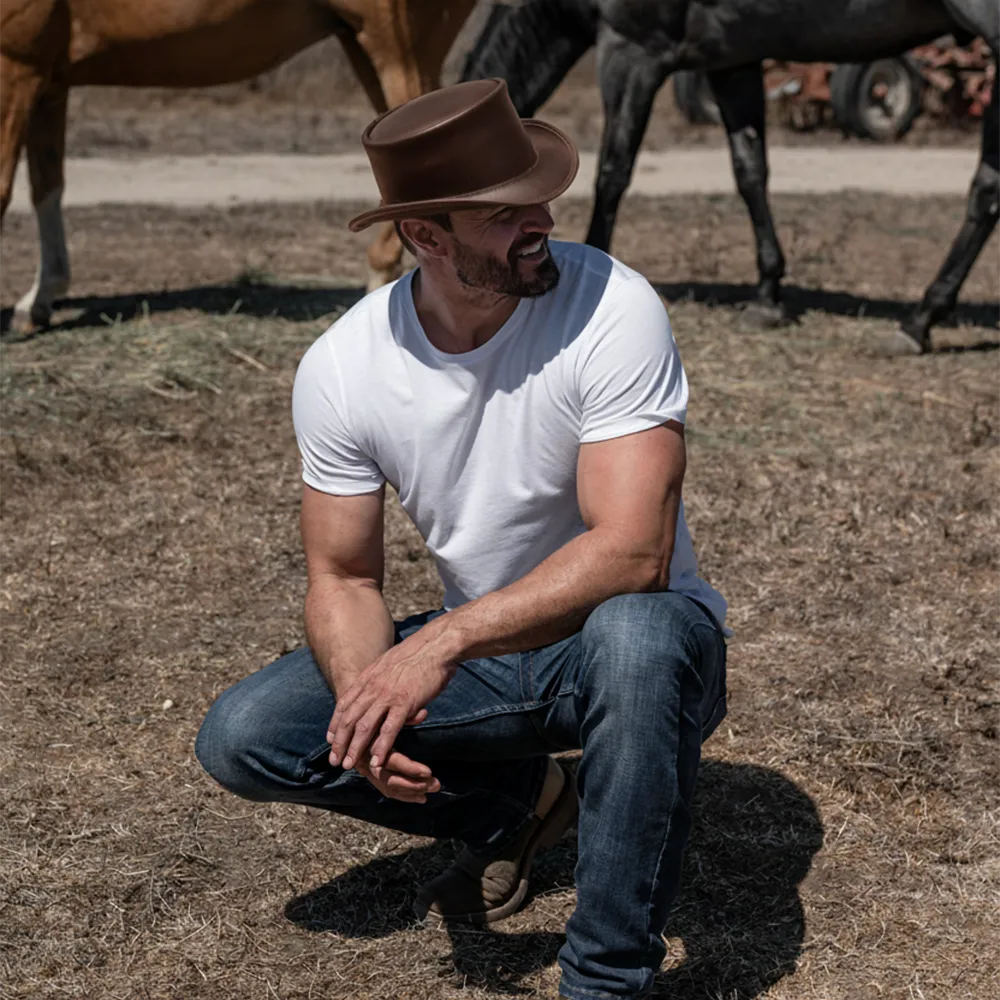 Marlow | Mens Leather Top Hat