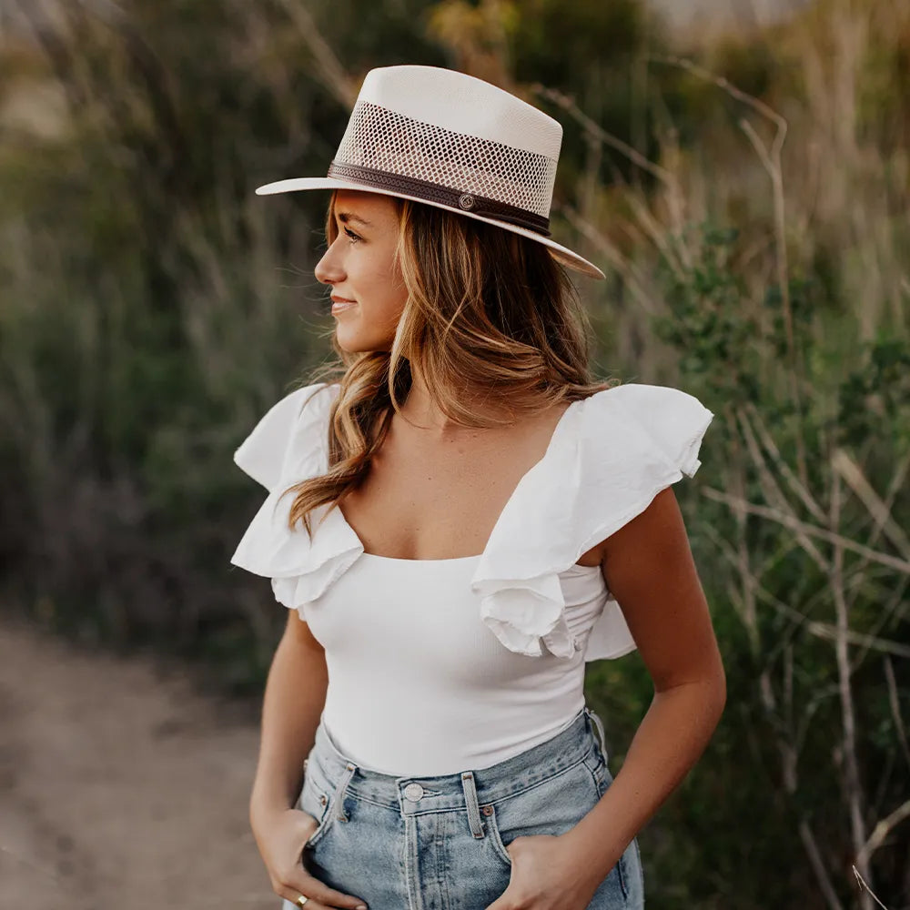 Milan | Womens Firm Straw Fedora Hat
