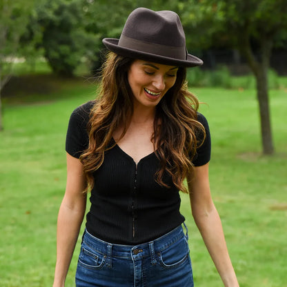 Pablo 2.0 | Womens Wool Felt Pinch Front Fedora Hat