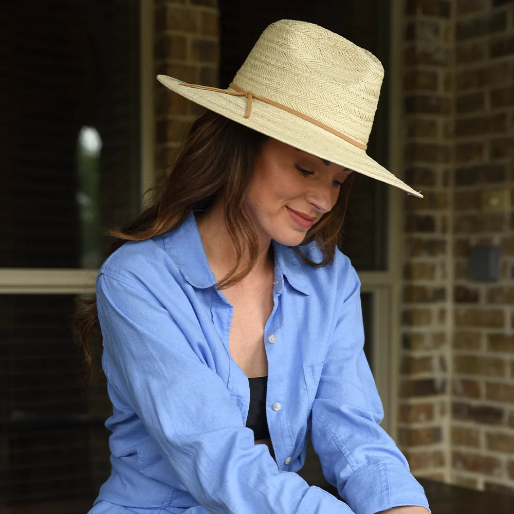 Paulo | Womens Wide Brim Straw Safari Sun Hat