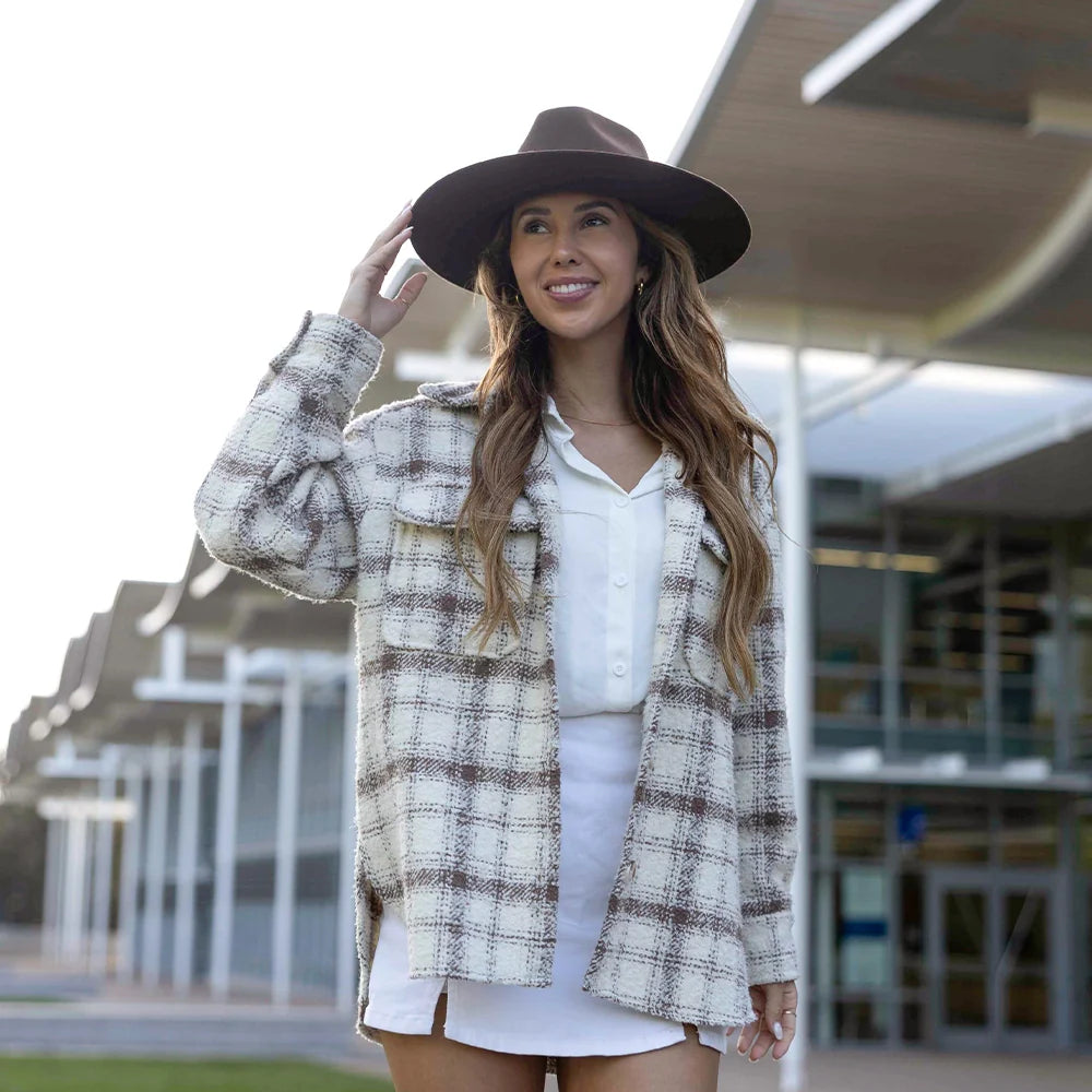 Rancher | Womens Wide Brim Felt Fedora Hat
