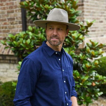 Rancher | Mens Wide Brim Felt Fedora Hat