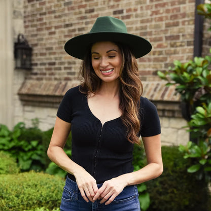 Rancher | Womens Wide Brim Felt Fedora Hat