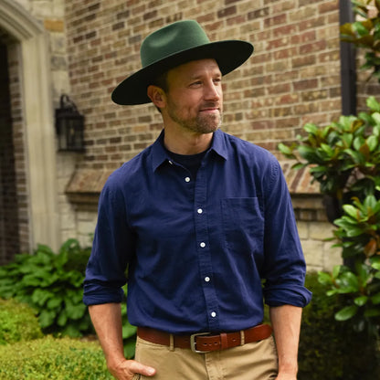 Rancher | Mens Wide Brim Felt Fedora Hat