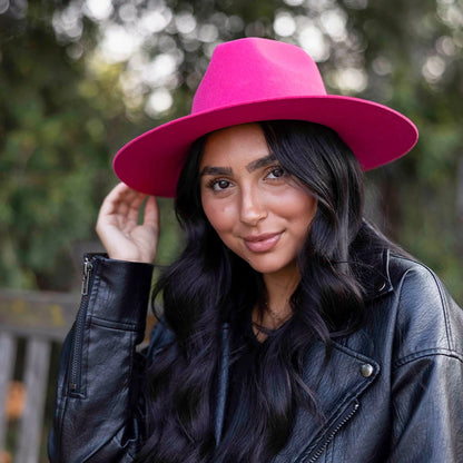 Rancher | Womens Wide Brim Felt Fedora Hat