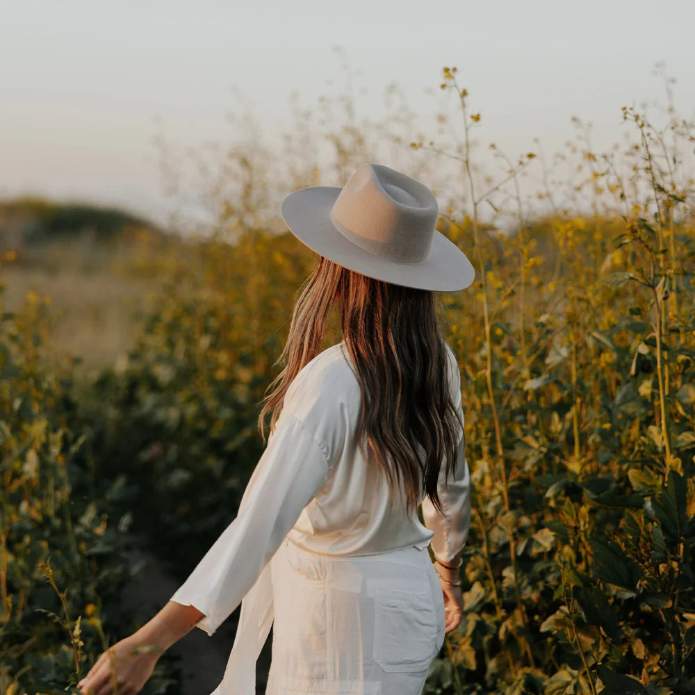 Rancher | Womens Wide Brim Felt Fedora Hat