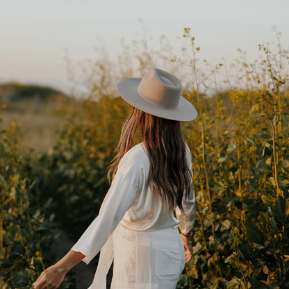 Rancher | Womens Wide Brim Felt Fedora Hat