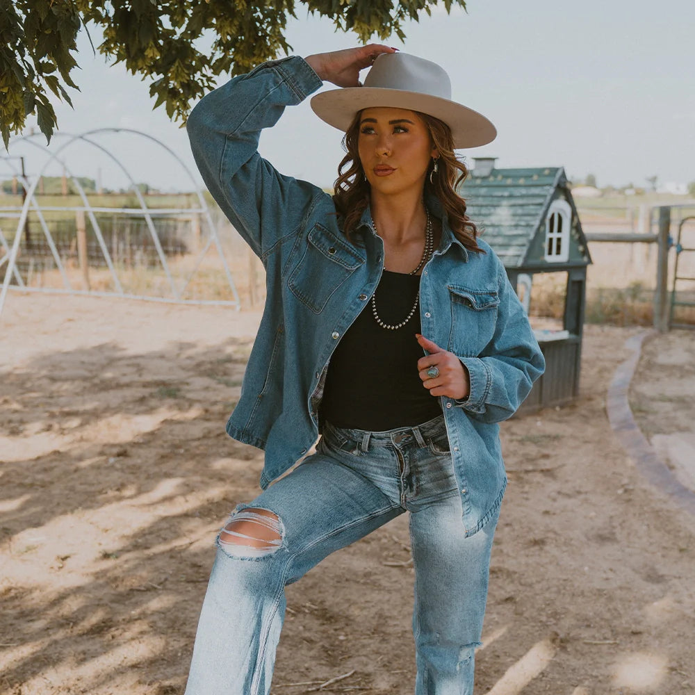 Rancher | Womens Wide Brim Felt Fedora Hat