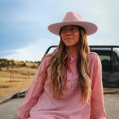 Rancher | Womens Wide Brim Felt Fedora Hat