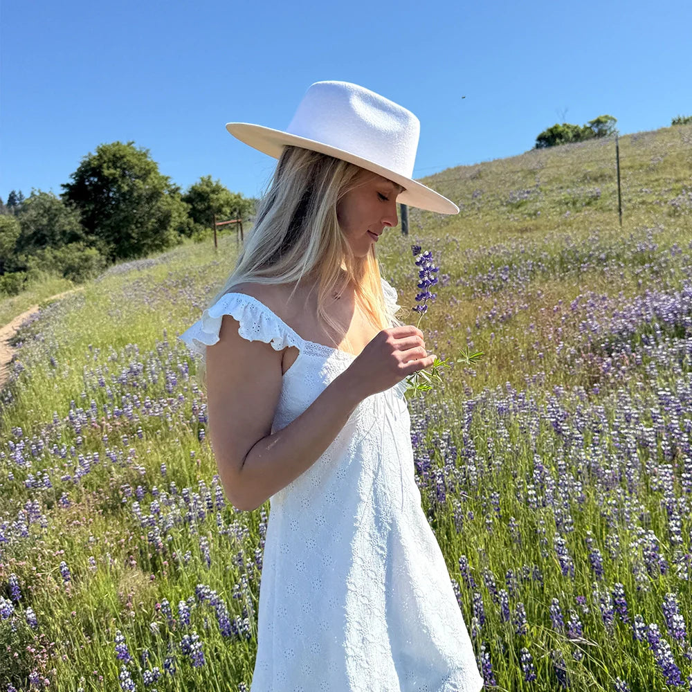 Rancher | Womens Wide Brim Felt Fedora Hat