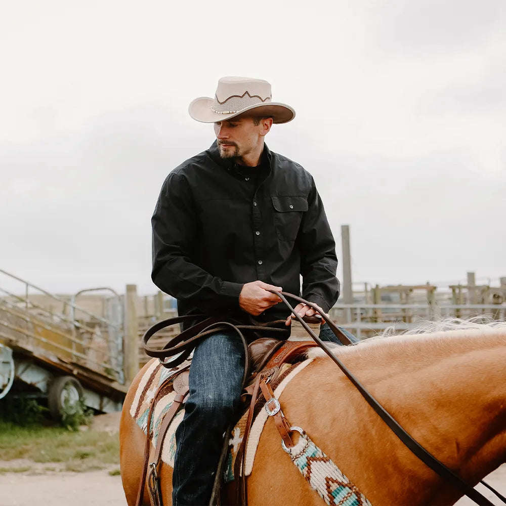 Sierra | Mens American Leather Cowboy Hat