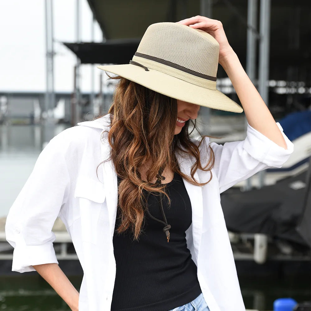 Smokey | Womens Nylon Outback Sun Hat with Mesh Sides