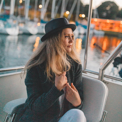 Soho | Womens Trilby Leather Fedora Hat