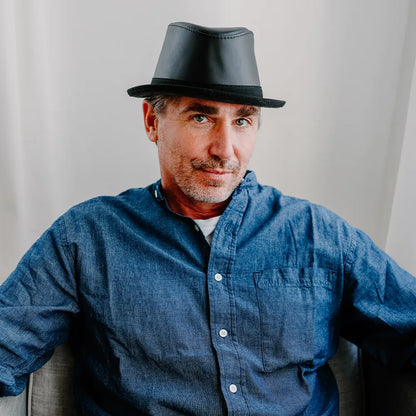 Soho | Mens Trilby Leather Fedora Hat