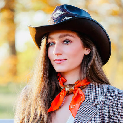 Storm | Womens Leather and Rattlesnake Cowgirl Hat