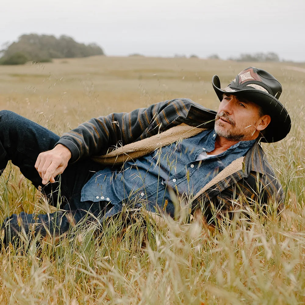 Storm | Mens Leather and Rattlesnake Cowboy Hat