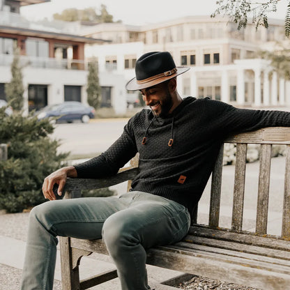 Summit | Mens Felt Leather Fedora Hat