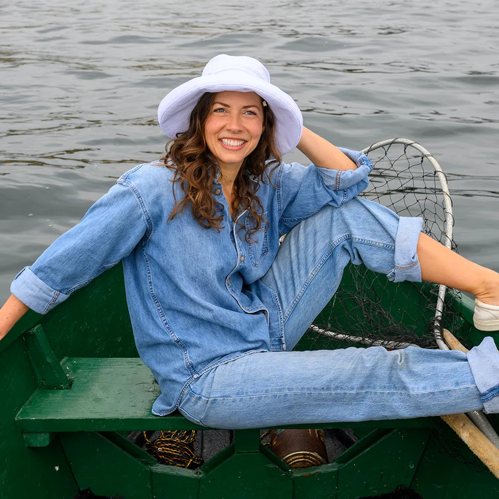 Sunny | Womens Wide Brim Cotton Sun Hat