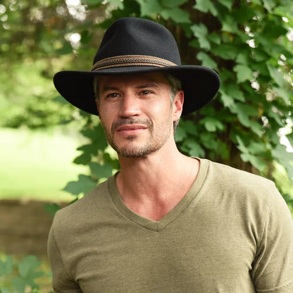Zion | Mens Crushable Wool Felt Outback Hat