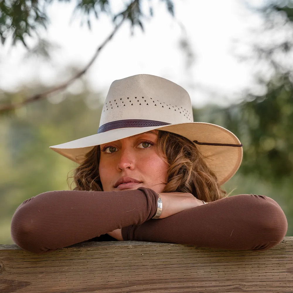 Barcelona | Womens Wide Brim Firm Straw Sun Hat