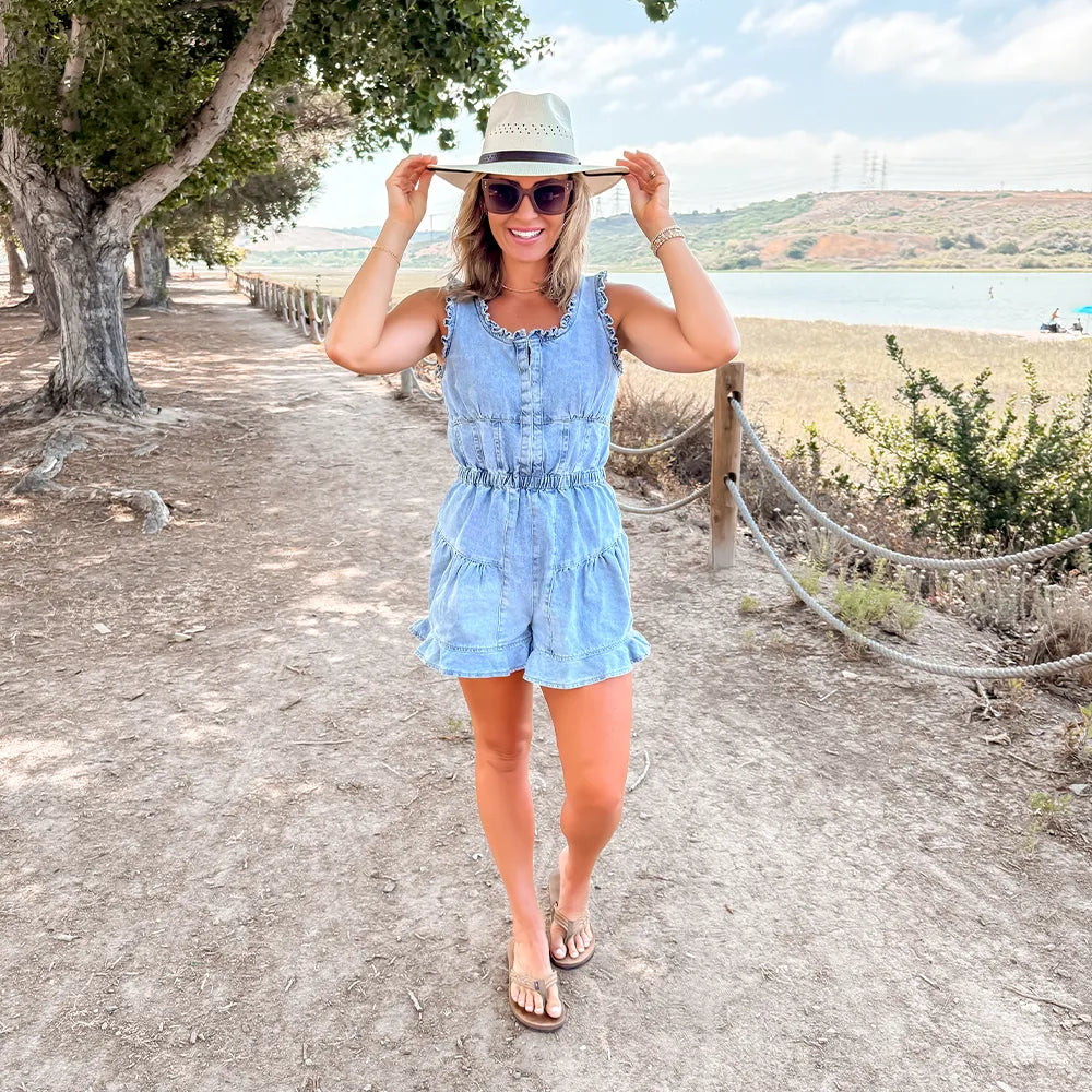 Barcelona | Womens Wide Brim Firm Straw Sun Hat