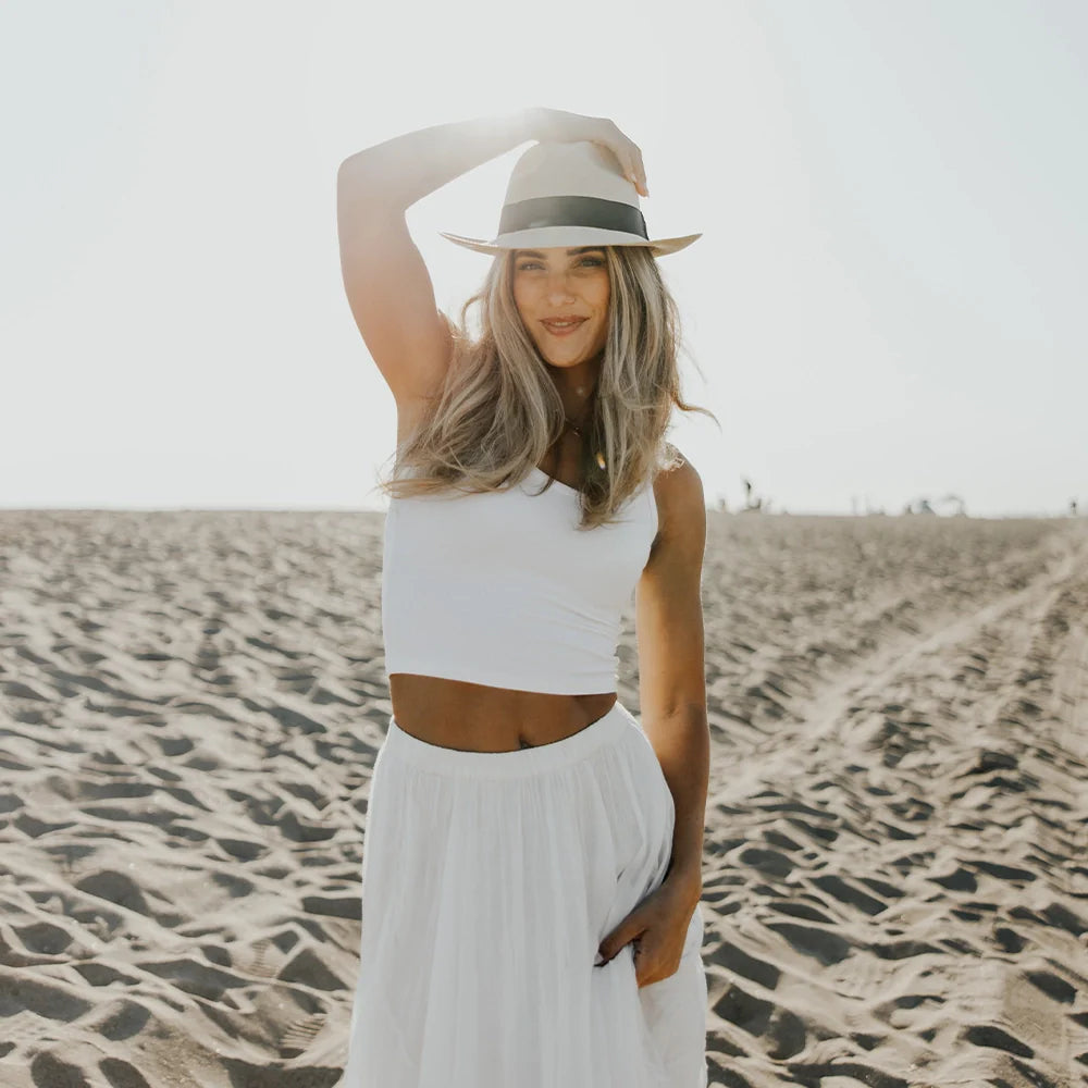 Caracas | Womens Genuine Panama Fedora Hat