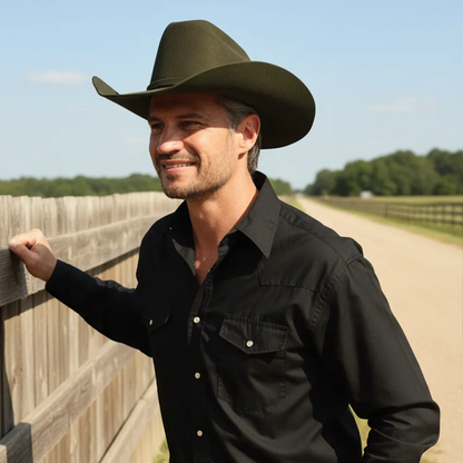 Cattleman | Mens Felt Cowboy Hat with Western Hat Band