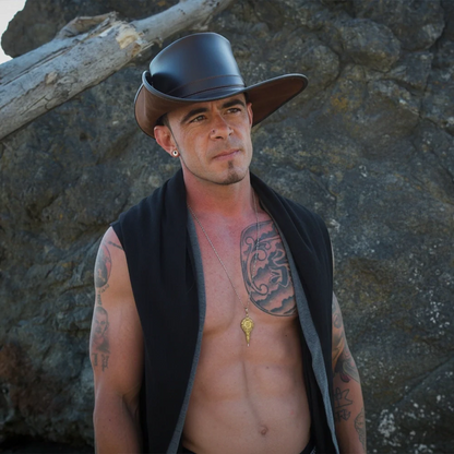 Cavalier | Mens Leather Swashbuckler Pirate Hat