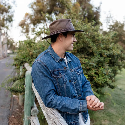 Crusher | Mens Crushable Leather Outback Hat