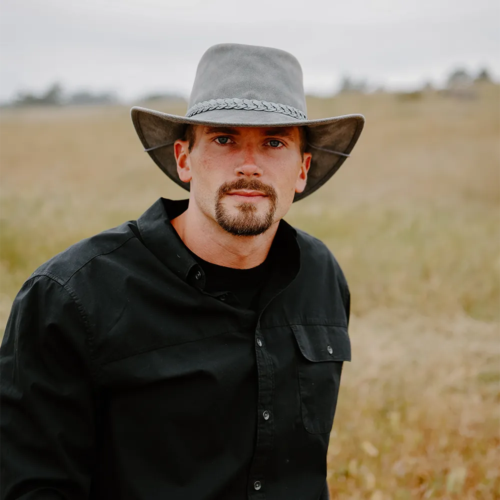 Crusher | Mens Crushable Leather Outback Hat