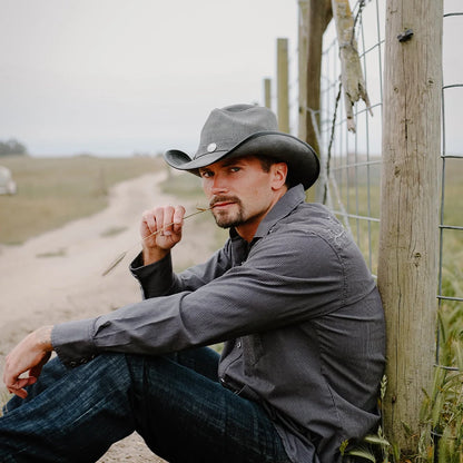 Cyclone | Mens Leather Cowboy Hat