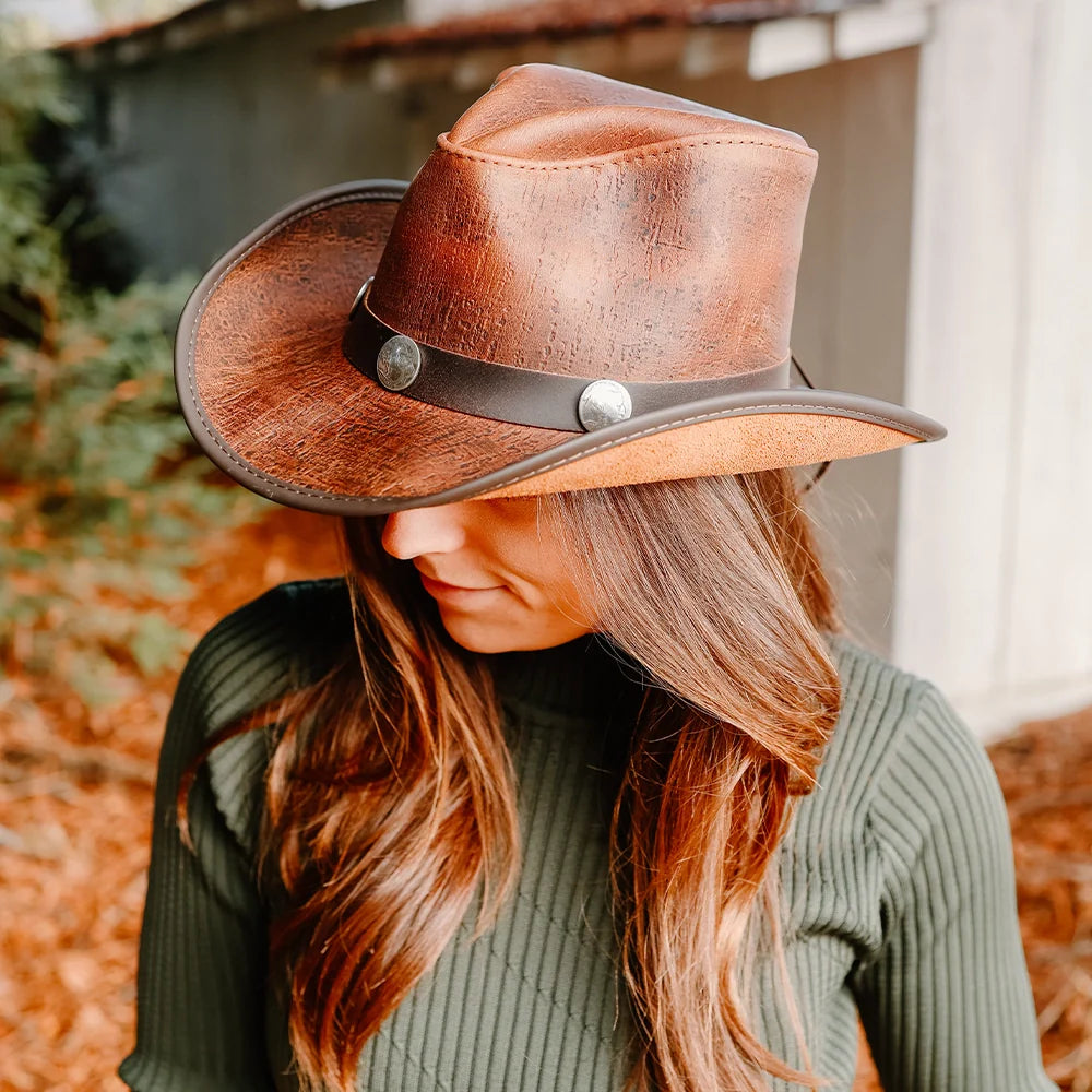 Cyclone | Womens American Leather Cowgirl Hat