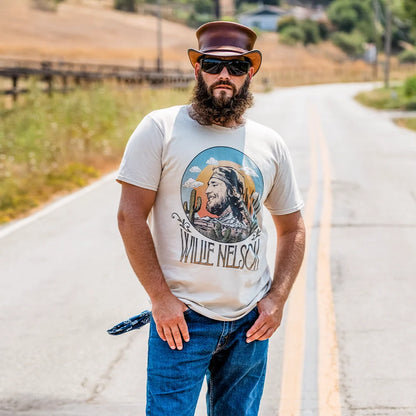 Hampton | Mens Leather Top Hat with Leather Hat Band