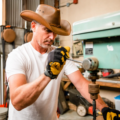 Hollywood | Mens Leather Cowboy Hat