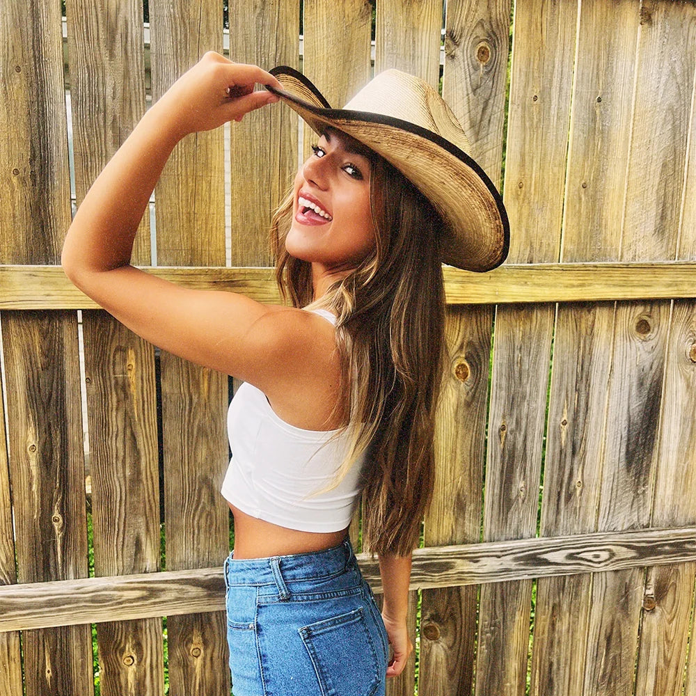 Lucas | Womens Mexican Palm Cowgirl Hat