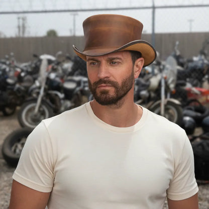 Marlow | Mens Leather Top Hat